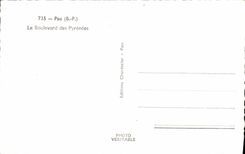 MODERN CARD Pau the Boulevard Of the Pyrenees