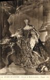 VINTAGE POSTCARD Museum Of Louvre Portrait of Marie Leczinska Tocque