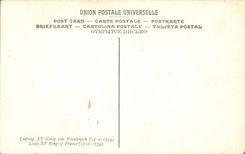 VINTAGE POSTCARD Stone Louis XV Museum of Versailles Museum Of Louvre Paris