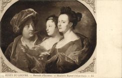 VINTAGE POSTCARD Museum Of Louvre Portraits of unknown Hyacinthe Stone