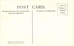 VINTAGE POSTCARD Stone Portrait off Cardinal Fleury Wallace London Collection