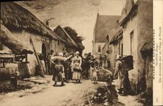 VINTAGE POSTCARD Museum Of Luxembourg Salmson an arrest in a village of Picardy Militaria