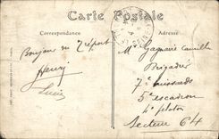 POSTAL Treport de la VENDIMIA visto en el puerto del Pierhead