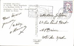 MODERN CARD Heavy pontifical Mass with the basilica Black and white St X