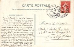 Fuente de Toulouse de la POSTAL de la VENDIMIA del jardín botánico y del monumento del arbolado