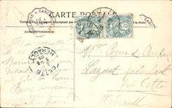 POSTAL Toulouse de la VENDIMIA entrada del hotel de Assezat