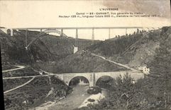 CPA L'Auvergne Cantal Garabit Vue Generale Du Viaduc