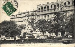 CPA Toulon Place de la Liberte Monument de la Federation