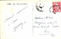 CPA Lyon Vue sur la Saone