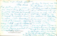 VINTAGE POSTCARD Rennes Kergus Public garden and Chapelle of the College