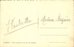 VINTAGE POSTCARD Biarritz Pretty escape on the Port of the Sinners