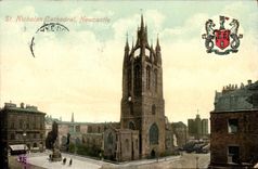 VINTAGE POSTCARD St Nicholas Cathedral Newcastle
