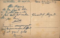 VINTAGE POSTCARD Worms Eisenbahnbrucke Boat