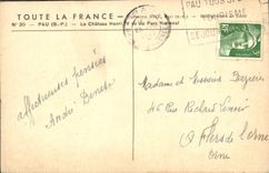 VINTAGE POSTCARD Pau the Castle Henri IV seen of the national park