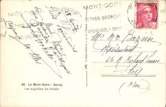 MODERN CARD the Mount Gilds Sancy the Needles Of the Devil