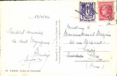 CPM Paris L'Arc de Triomphe