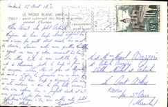 POSTAL MODERNA Mont Blanc que culmina el punto de las montan@as y del primero ministro para convocar a Europa