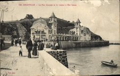 CPA Granville Le Plat Gousset et le Casino a mer haute