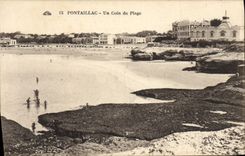 VINTAGE POSTCARD Pontaillac a Corner of Beach