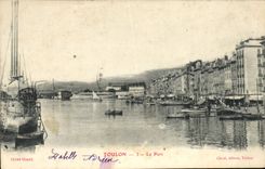 VINTAGE POSTCARD Toulon the Port Boats War