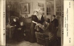 VINTAGE POSTCARD Glorious Living rooms Of Paris Leonie Michaud Relics