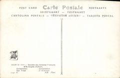 VINTAGE POSTCARD Living room Of 1914 Miss Angele Denvil Consolation Children