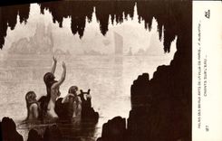 VINTAGE POSTCARD Palate Of Beautiful arts Of the Town Of Paris Songs On Water Auburtin