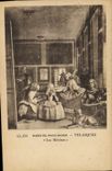 VINTAGE POSTCARD Museo Del Prado Madrid Velasquez Tired Meninas Dwarves