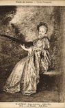 VINTAGE POSTCARD Museum Of Louvre French School Watteau Finette