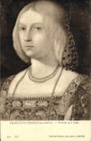 VINTAGE POSTCARD Francesco Bissolo Portrait Off has Lady The National London