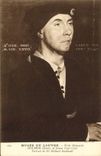 VINTAGE POSTCARD Museum Of Louvre German School Holbein the Young Portrait De Sir Richard Southwell