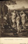 VINTAGE POSTCARD German School the Judgment Of Paris Museum Of Louvre