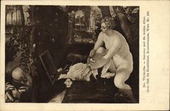 VINTAGE POSTCARD Tinforetto Susanne Und Dle Belden Alten Kunsthlstor Staatsmuseum Wien