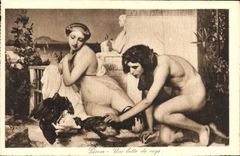 VINTAGE POSTCARD Geron Plne Fights Of Cocks