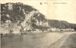 VINTAGE POSTCARD Houx the Ruins De Polivache