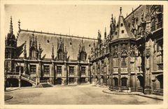VINTAGE POSTCARD Soft Rouen France Law courts