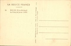 VINTAGE POSTCARD Soft Rouen France Law courts