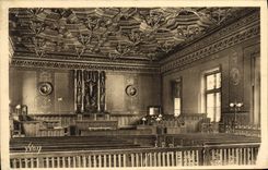 VINTAGE POSTCARD Soft France Rouen Law courts Room Of the Meetings Of the Parliament