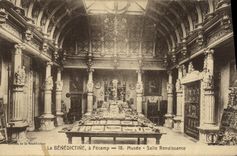 Sitio benedictino del museo de Fecamp de la POSTAL de la VENDIMIA Renacimiento