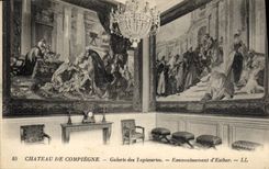 Castillo de la POSTAL de la VENDIMIA de la galería de Compiegne de las tapicerías Fainding D Esther