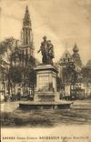 La POSTAL Amberes de la VENDIMIA gobierna Rubens Antwerpen Rubens Standbeeld