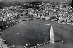 VINTAGE POSTCARD Geneva Seen Air Of the Roads