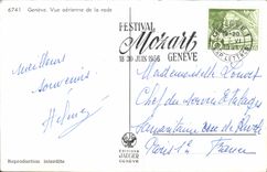 VINTAGE POSTCARD Geneva Seen Air Of the Roads