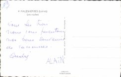 VINTAGE POSTCARD Malesherbes Rocks