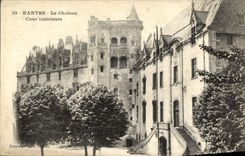 VINTAGE POSTCARD Nantes the Castle Interior Court