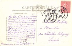 Parques del nouvelle de París de la POSTAL de la VENDIMIA de Orleans Quai de Orsay