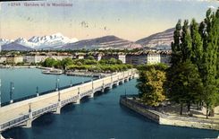 CPA Geneve Et Le Mont Blanc