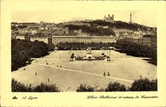 MODERN CARD Lyon Places Bellecour And Coteau De Fourviere