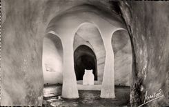 POSTAL MODERNA Chamonix Montenvers la cueva del mar del hielo el protector del oso del oso de la cueva