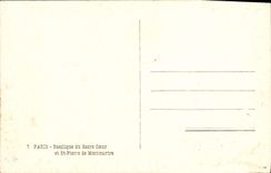 VINTAGE POSTCARD Paris Basilica Of the Sacring Heart And St Pierre De Montmartre